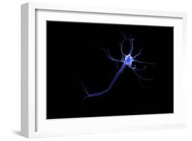 Conceptual Image of a Neuron-null-Framed Art Print