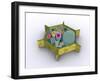 Conceptual Image of a Plant Cell and its Components-null-Framed Art Print