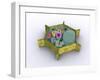 Conceptual Image of a Plant Cell and its Components-null-Framed Art Print