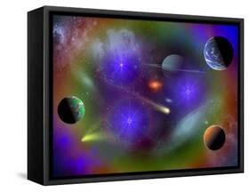 Conceptual Image of a Scene in Outer Space-Stocktrek Images-Framed Stretched Canvas