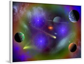 Conceptual Image of a Scene in Outer Space-Stocktrek Images-Framed Photographic Print