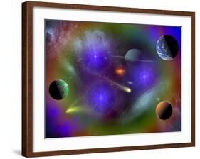 Conceptual Image of a Scene in Outer Space-Stocktrek Images-Framed Photographic Print