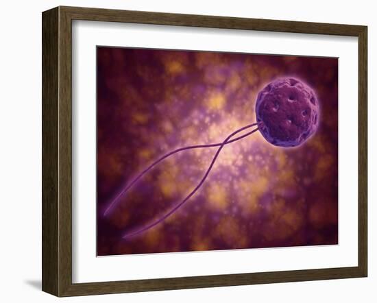 Conceptual Image of a Viral Spore-null-Framed Art Print