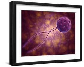 Conceptual Image of a Viral Spore-null-Framed Art Print