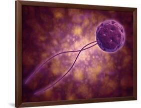 Conceptual Image of a Viral Spore-null-Framed Art Print