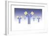 Conceptual Image of an Antibody-null-Framed Art Print