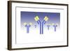 Conceptual Image of an Antibody-null-Framed Art Print