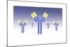 Conceptual Image of an Antibody-null-Mounted Art Print