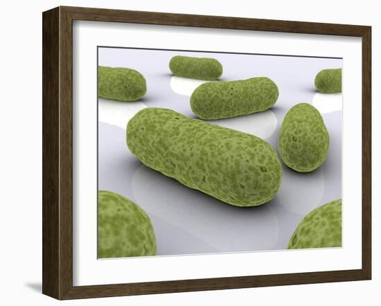 Conceptual Image of Bacteria-null-Framed Art Print