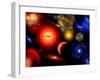 Conceptual Image of Binary Star Systems That are Found Throughout Our Galaxy-Stocktrek Images-Framed Photographic Print