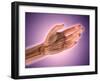 Conceptual Image of Bones in Human Hand-null-Framed Art Print