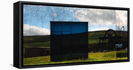 Conceptual Image of Building in Landscape-Clive Nolan-Framed Stretched Canvas