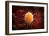 Conceptual Image of Cancer Virus-null-Framed Art Print