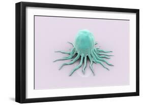 Conceptual Image of Cancer Virus-null-Framed Art Print