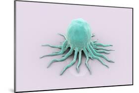 Conceptual Image of Cancer Virus-null-Mounted Art Print