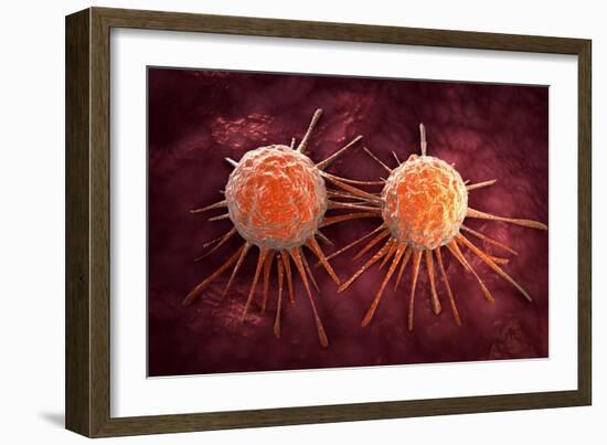 Conceptual Image of Cancer Virus-null-Framed Art Print