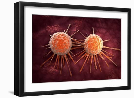 Conceptual Image of Cancer Virus-null-Framed Art Print