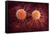 Conceptual Image of Cancer Virus-null-Framed Stretched Canvas