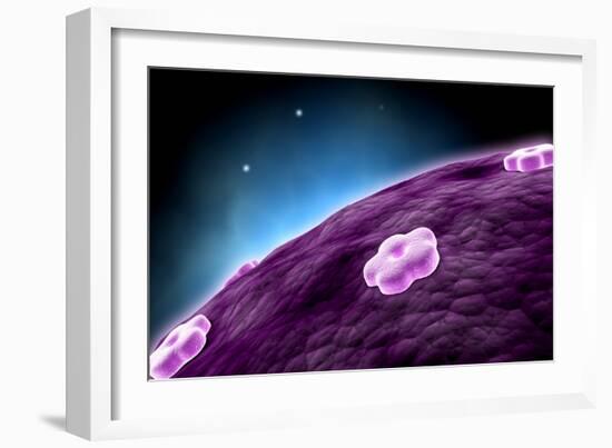 Conceptual Image of Cell Nucleus-null-Framed Premium Giclee Print