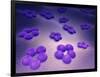 Conceptual Image of Cell Surface Receptors-null-Framed Art Print