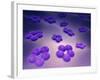 Conceptual Image of Cell Surface Receptors-null-Framed Art Print