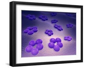 Conceptual Image of Cell Surface Receptors-null-Framed Art Print