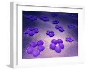 Conceptual Image of Cell Surface Receptors-null-Framed Art Print