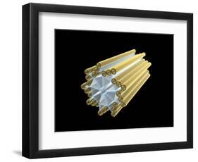 Conceptual Image of Centriole-null-Framed Art Print