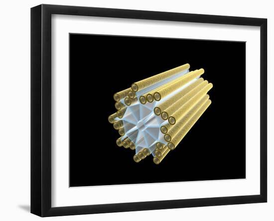 Conceptual Image of Centriole-null-Framed Art Print