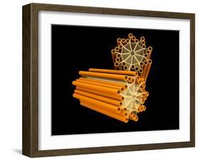 Conceptual Image of Centriole-null-Framed Art Print