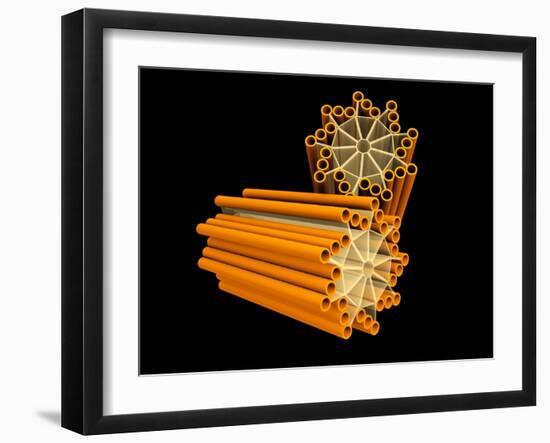 Conceptual Image of Centriole-null-Framed Art Print