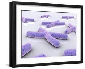 Conceptual Image of Chromosome-null-Framed Art Print