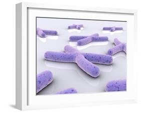 Conceptual Image of Chromosome-null-Framed Art Print