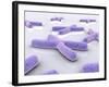 Conceptual Image of Chromosome-null-Framed Art Print