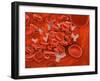 Conceptual Image of Chromosomes Inside the Blood Stream-null-Framed Art Print