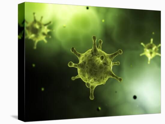 Conceptual Image of Common Virus-Stocktrek Images-Stretched Canvas