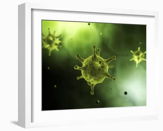 Conceptual Image of Common Virus-Stocktrek Images-Framed Premium Photographic Print