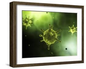 Conceptual Image of Common Virus-Stocktrek Images-Framed Photographic Print