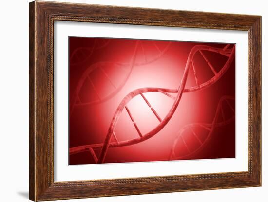 Conceptual Image of Dna-null-Framed Art Print