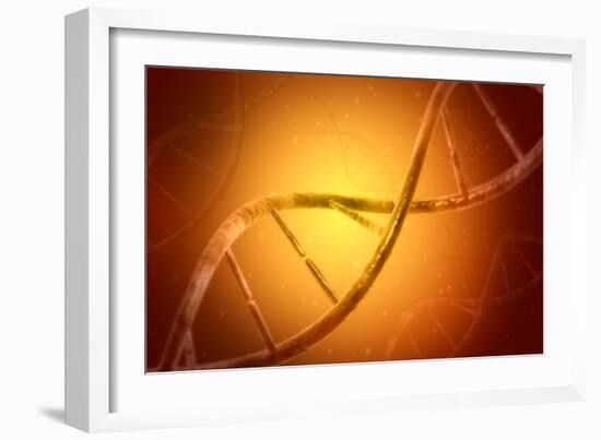 Conceptual Image of Dna-null-Framed Art Print