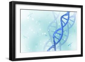 Conceptual Image of Dna-null-Framed Art Print