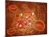 Conceptual Image of Ebola Virus in Artery-null-Mounted Art Print