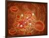 Conceptual Image of Ebola Virus in Artery-null-Framed Art Print