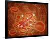 Conceptual Image of Ebola Virus in Artery-null-Framed Art Print