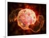 Conceptual Image of Endoplasmic Reticulum around a Cell Nucleus-null-Framed Art Print