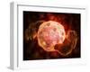 Conceptual Image of Endoplasmic Reticulum around a Cell Nucleus-null-Framed Art Print