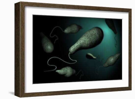 Conceptual Image of Euglena-null-Framed Art Print