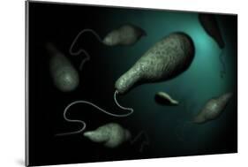 Conceptual Image of Euglena-null-Mounted Art Print