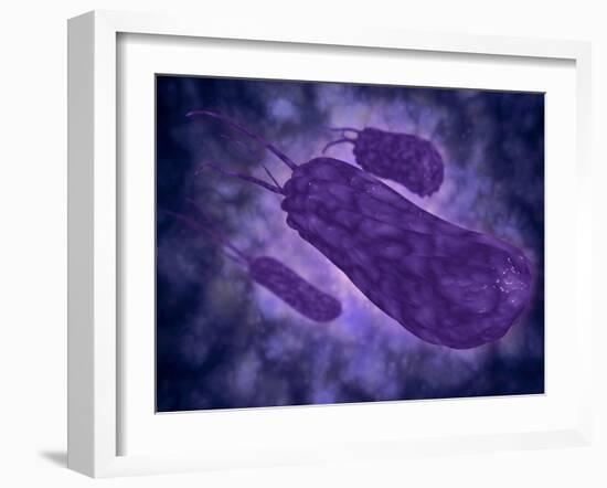 Conceptual Image of Helicobacter-null-Framed Art Print