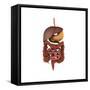 Conceptual Image of Human Digestive System-null-Framed Stretched Canvas